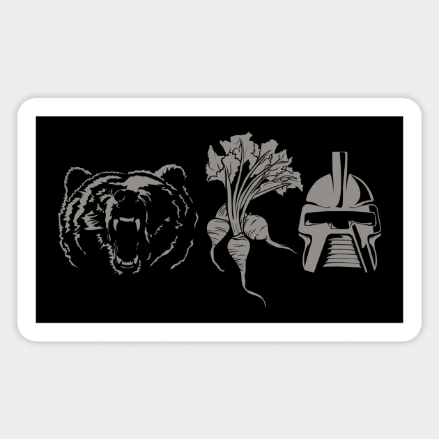 Bears Beets Battlestar Galactica The Office Sticker by stayfrostybro
